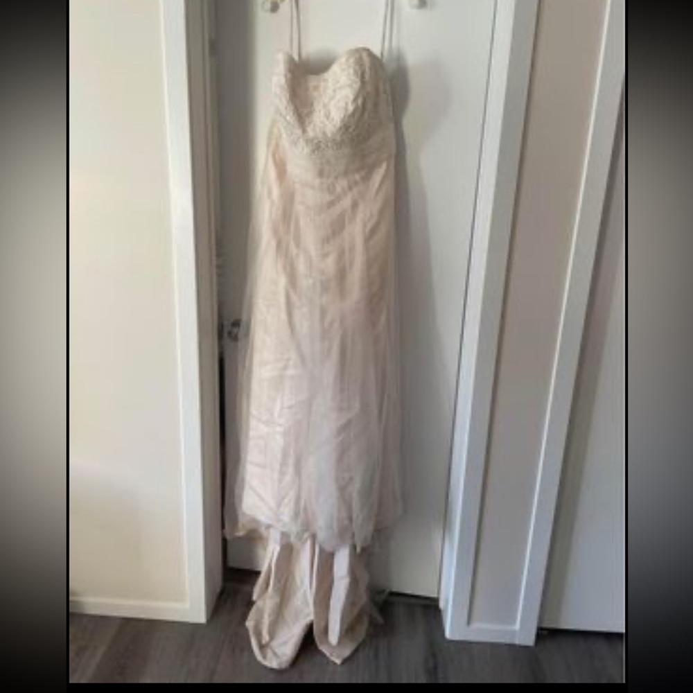 Ivory beaded wedding dress